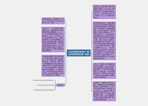 公务员面试时政热点：解决异地高考需全国一盘棋