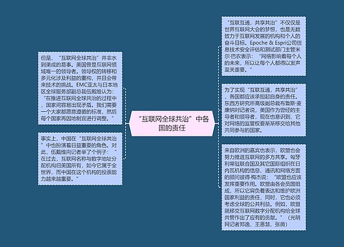 “互联网全球共治”中各国的责任