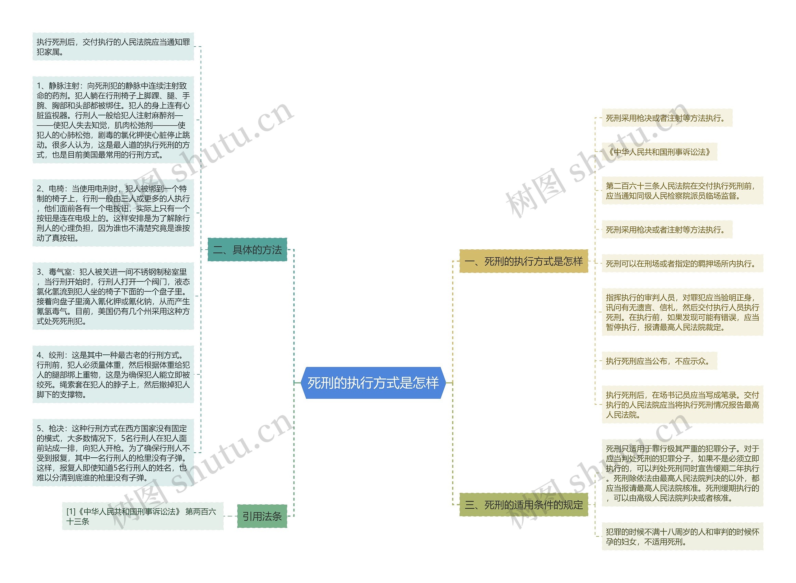 死刑的执行方式是怎样思维导图