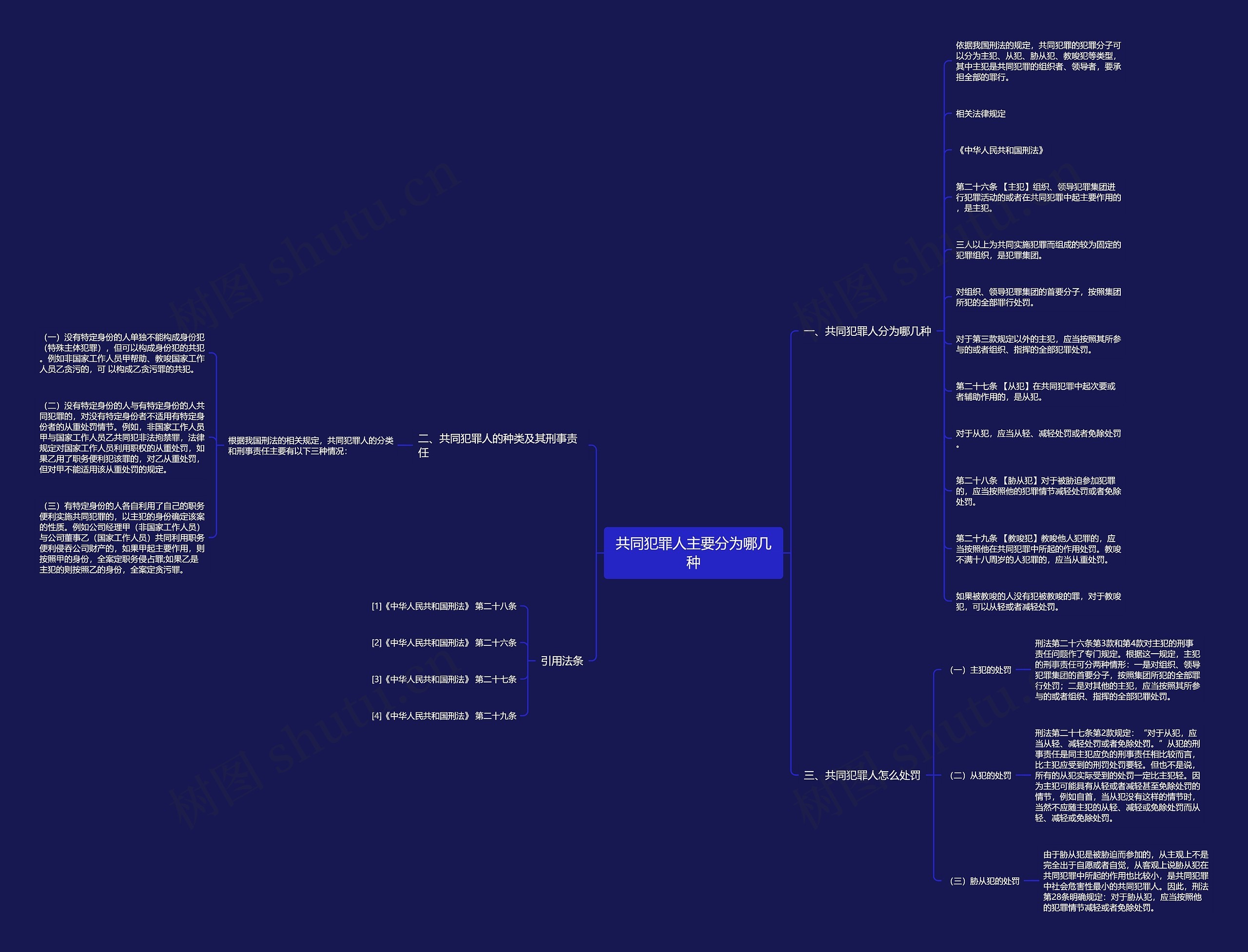 共同犯罪人主要分为哪几种思维导图