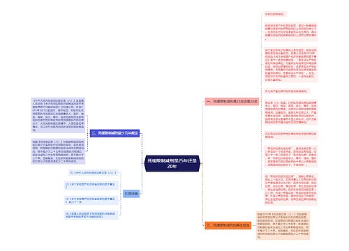 死缓限制减刑是25年还是20年