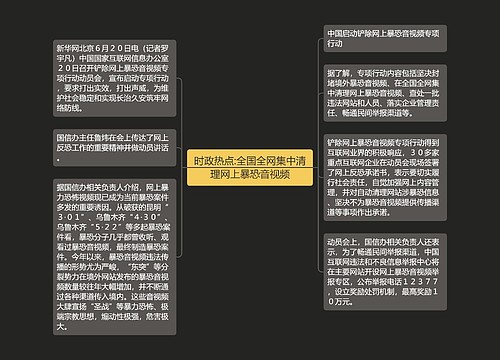 时政热点:全国全网集中清理网上暴恐音视频