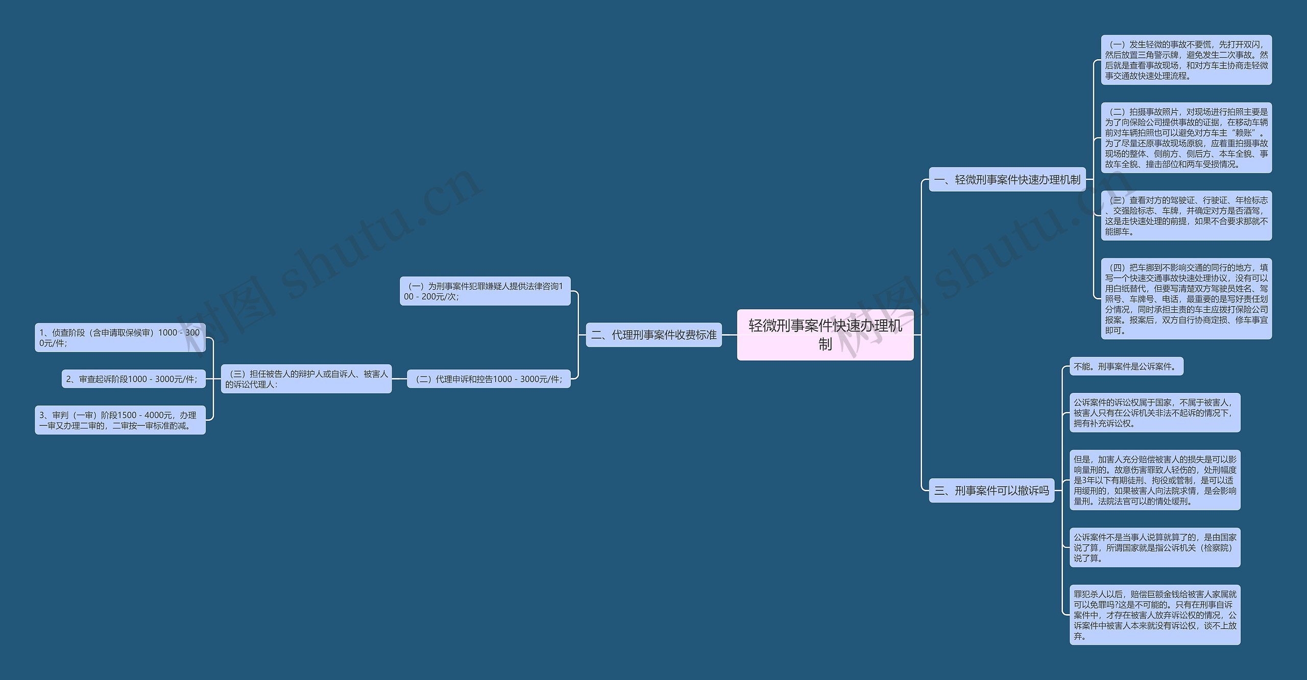 轻微刑事案件快速办理机制思维导图