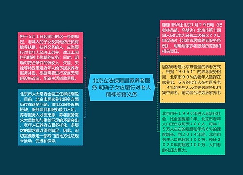 北京立法保障居家养老服务 明确子女应履行对老人精神慰藉义务