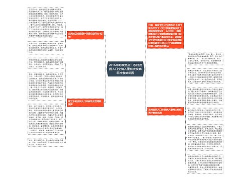 2016年时政热点：农村贫困人口全纳入重特大疾病医疗救助范围
