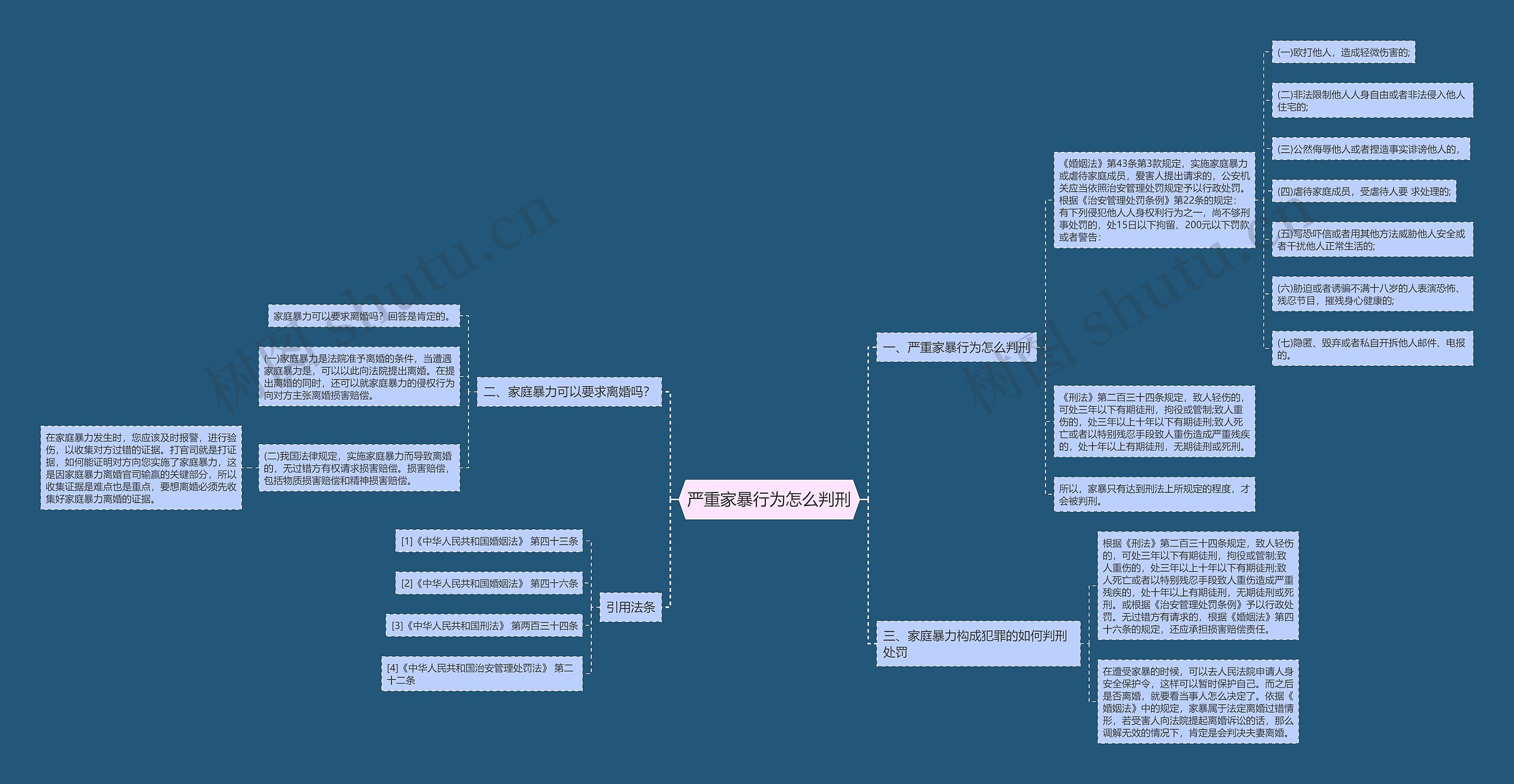 严重家暴行为怎么判刑思维导图