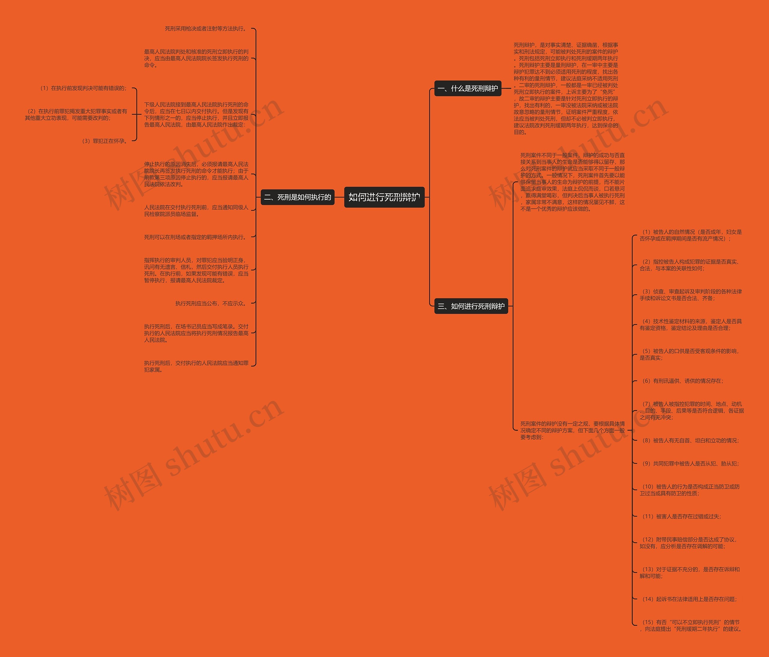如何进行死刑辩护思维导图