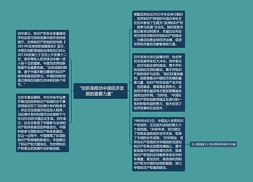 “创新是推动中国经济发展的重要力量”