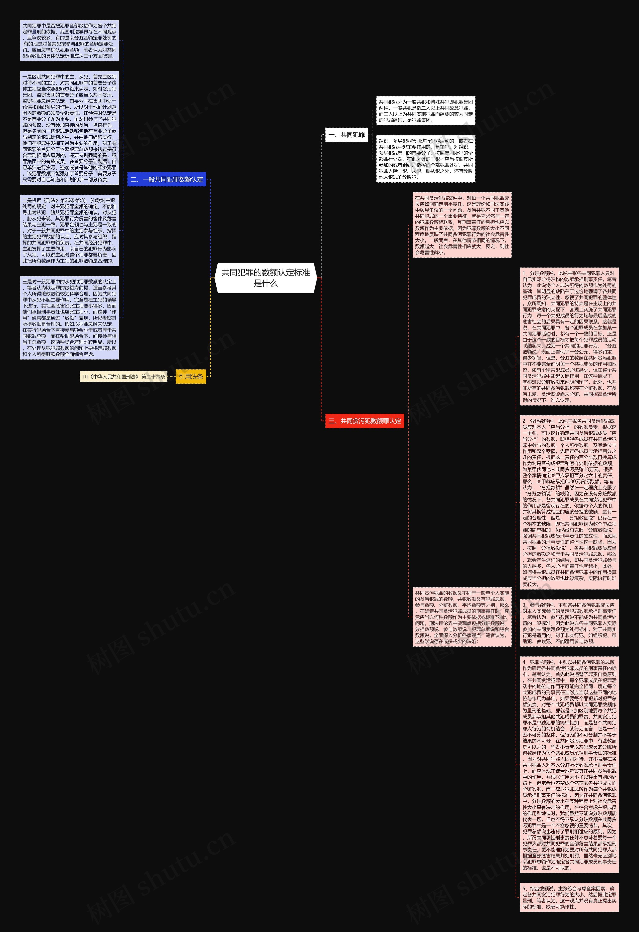 共同犯罪的数额认定标准是什么思维导图