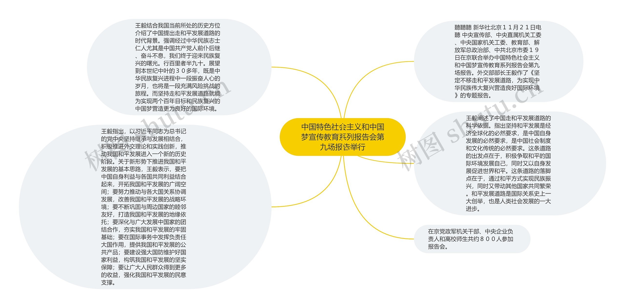 中国特色社会主义和中国梦宣传教育系列报告会第九场报告举行思维导图