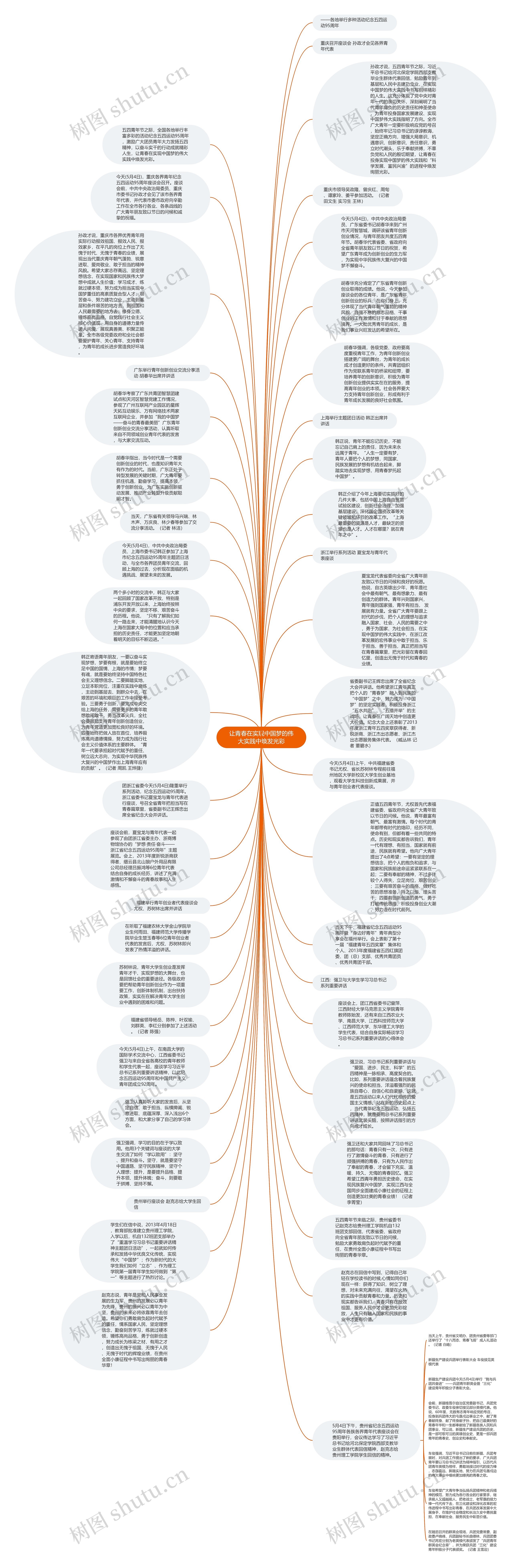 让青春在实现中国梦的伟大实践中焕发光彩思维导图