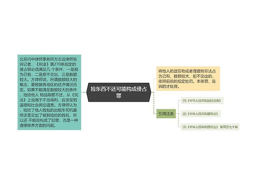 捡东西不还可能构成侵占罪