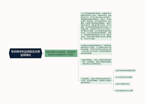 取保候审和监视居住主要适用情况