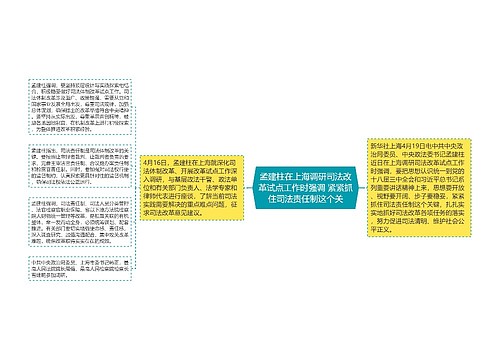 孟建柱在上海调研司法改革试点工作时强调 紧紧抓住司法责任制这个关