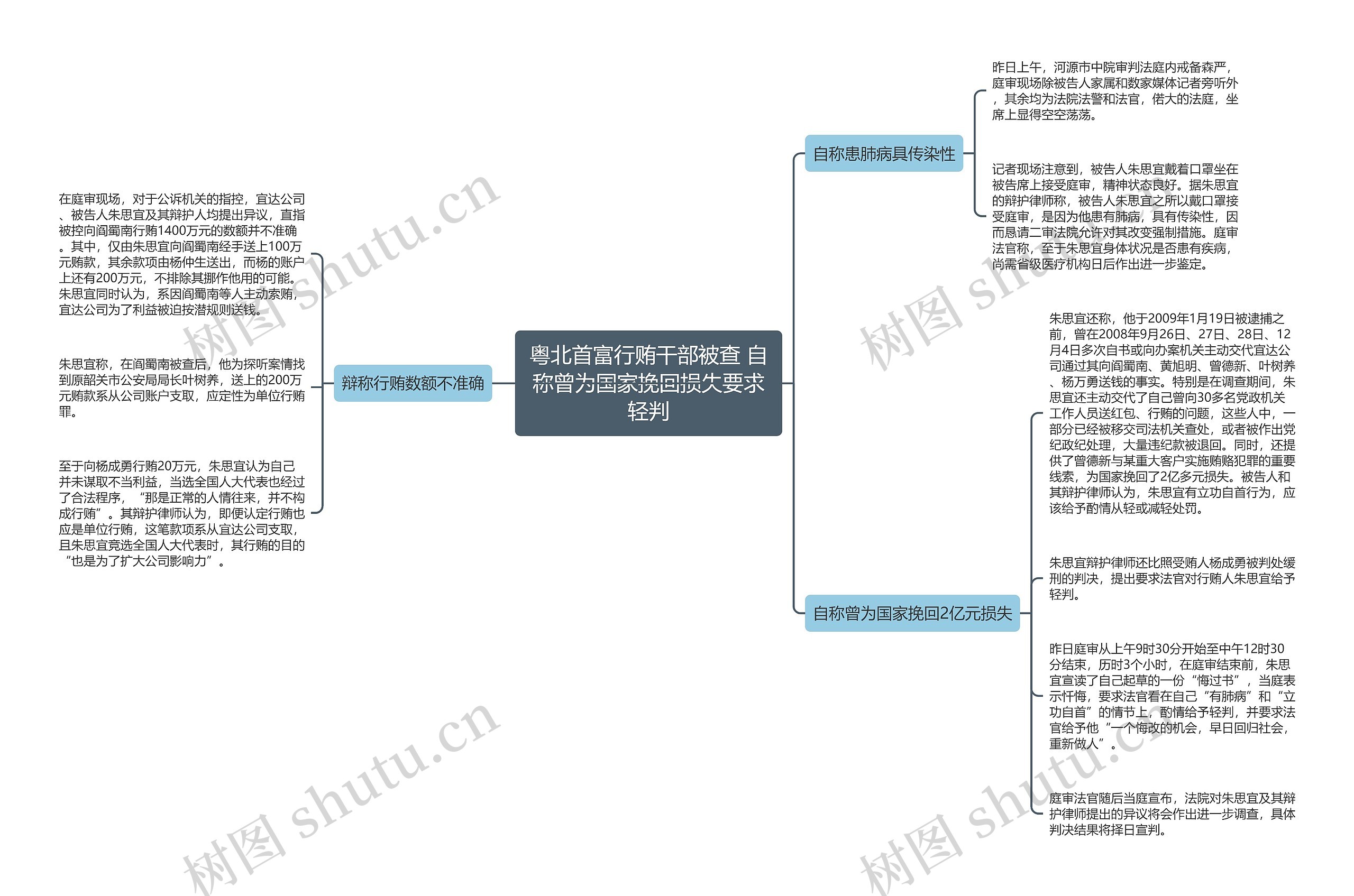 粤北首富行贿干部被查 自称曾为国家挽回损失要求轻判思维导图