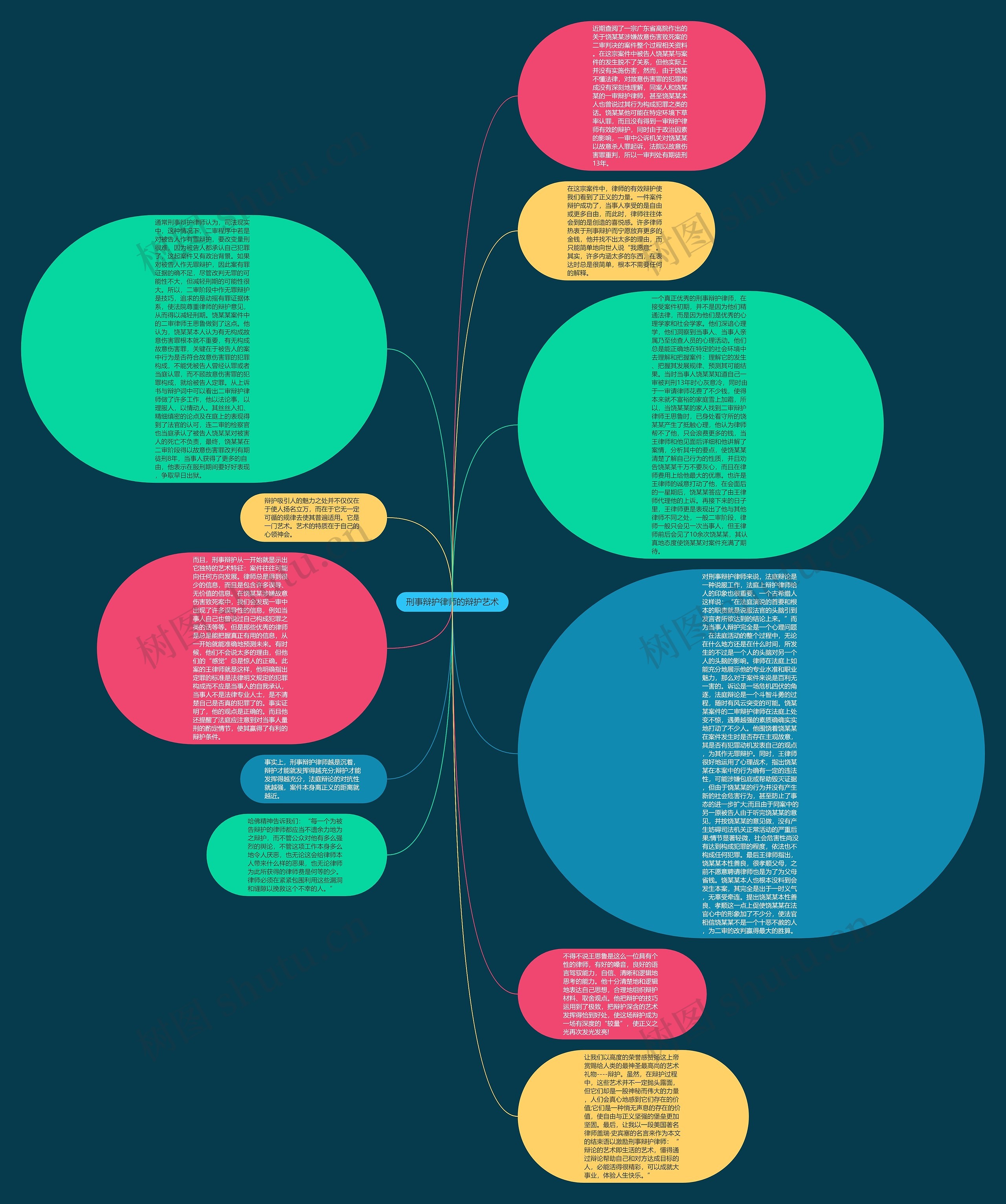 刑事辩护律师的辩护艺术思维导图