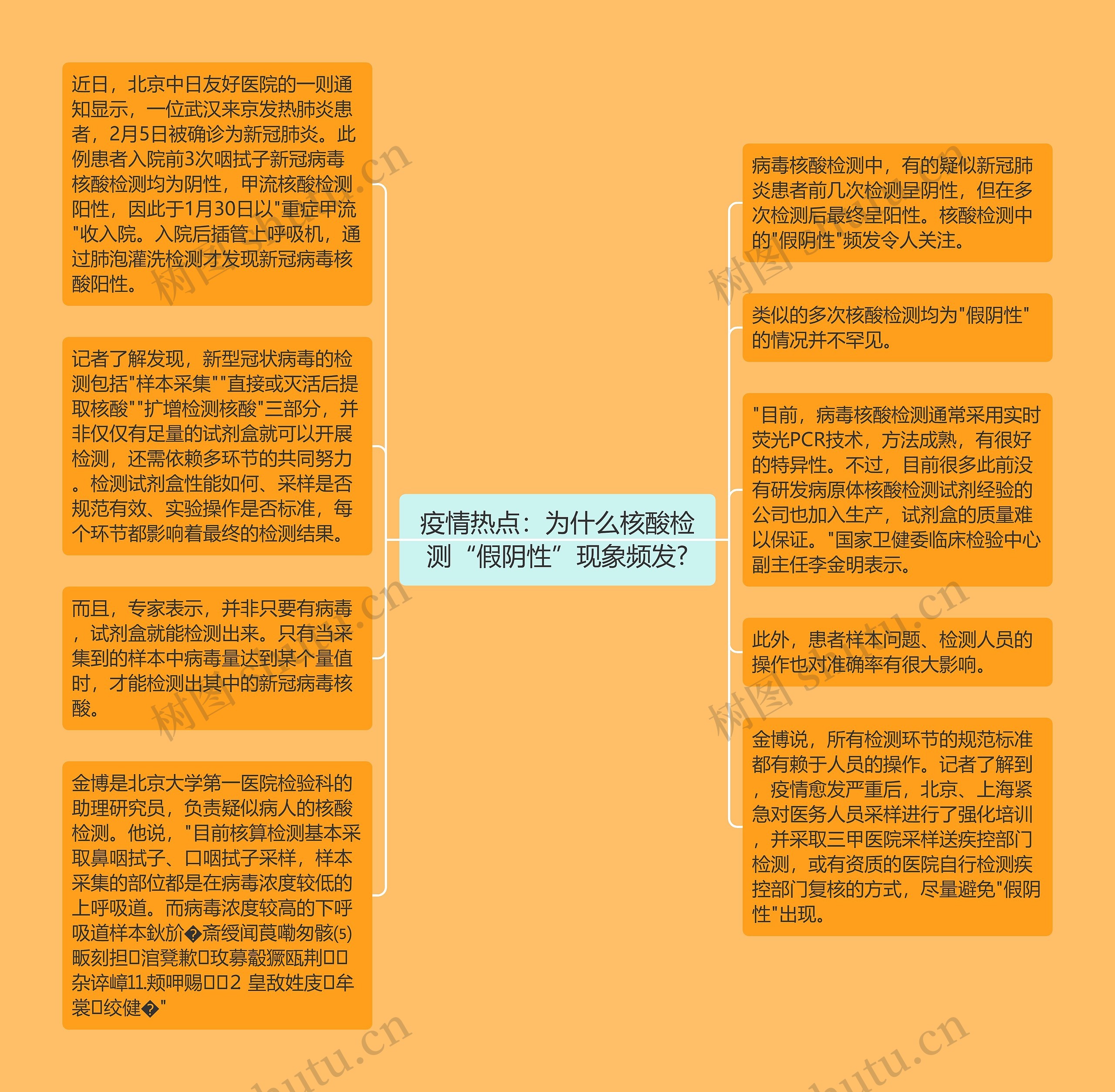 疫情热点：为什么核酸检测“假阴性”现象频发?思维导图