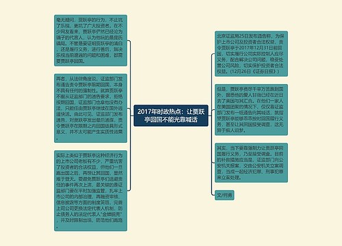 2017年时政热点：让贾跃亭回国不能光靠喊话