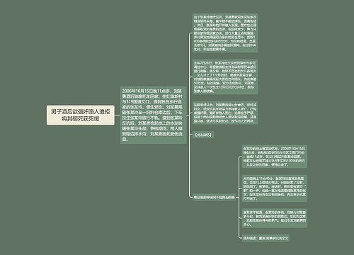 男子酒后欲强奸路人遭拒将其砸死获死缓