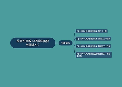 故意伤害致人轻微伤需要判刑多久?