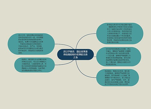 厉以宁委员：国企改革是供给侧结构性改革的当务之急