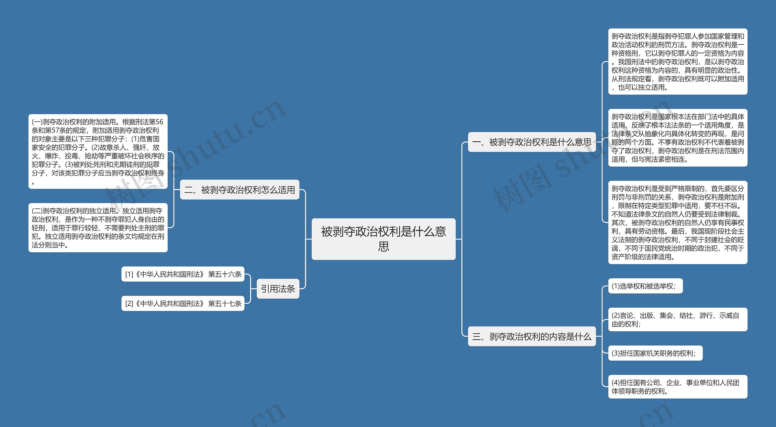 被剥夺政治权利是什么意思思维导图