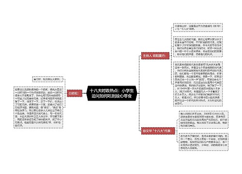 十八大时政热点：小学生追问如何吃到放心零食