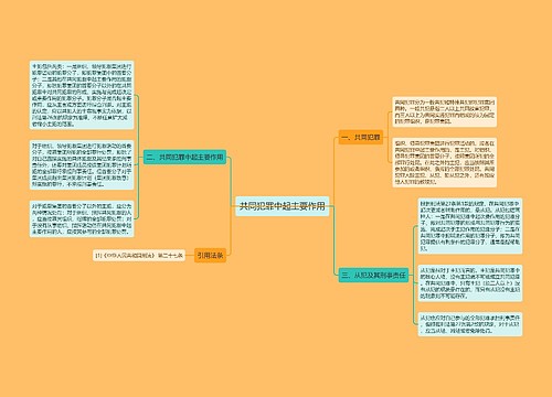 共同犯罪中起主要作用