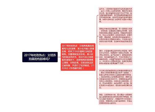 2017年时政热点：文明养狗真的有那难吗？