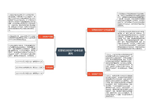 犯罪被没收财产会牵连家属吗