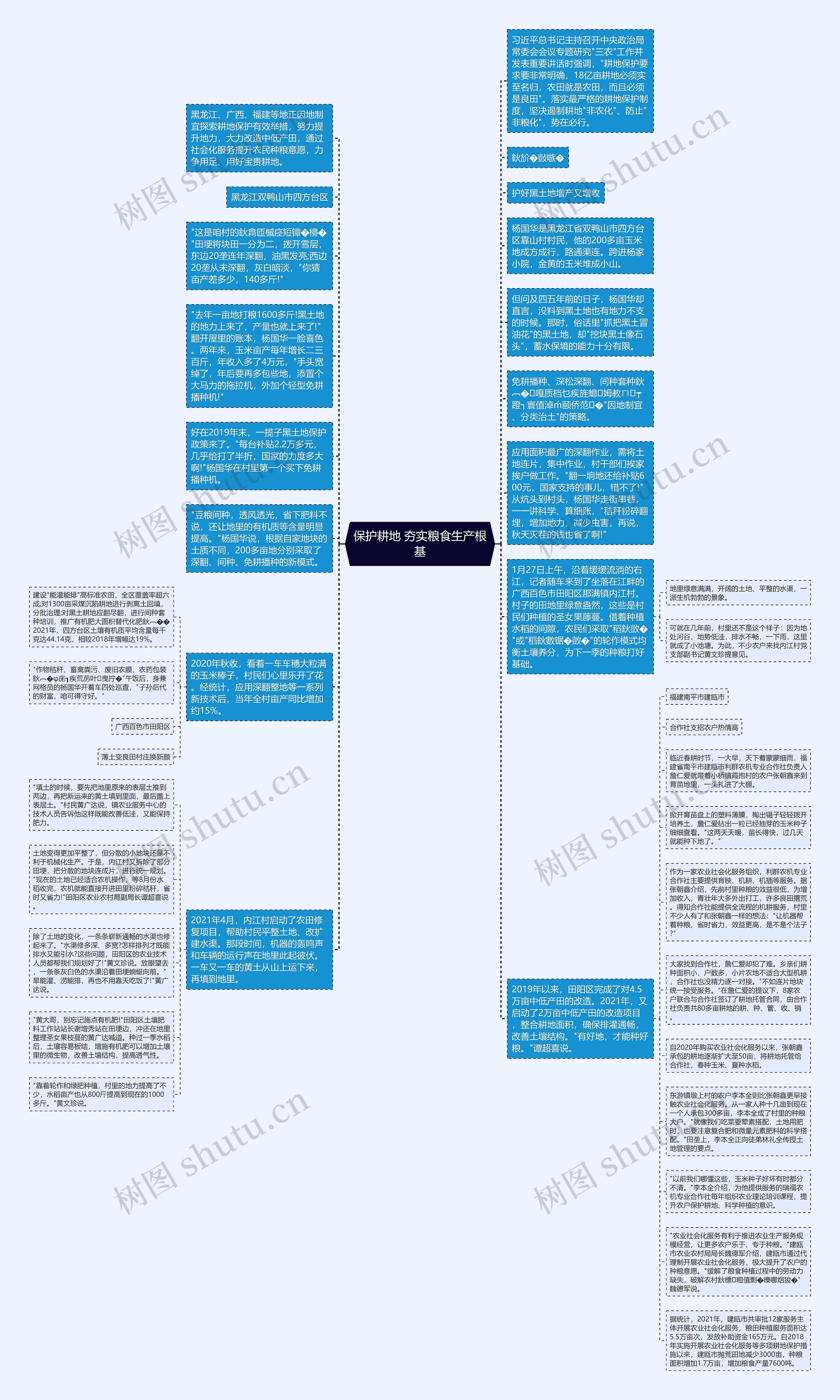 保护耕地 夯实粮食生产根基思维导图