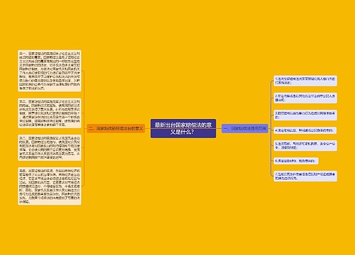 最新出台国家赔偿法的意义是什么？