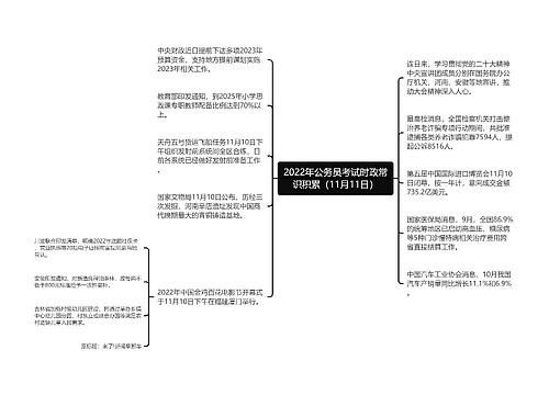 2022年公务员考试时政常识积累（11月11日）