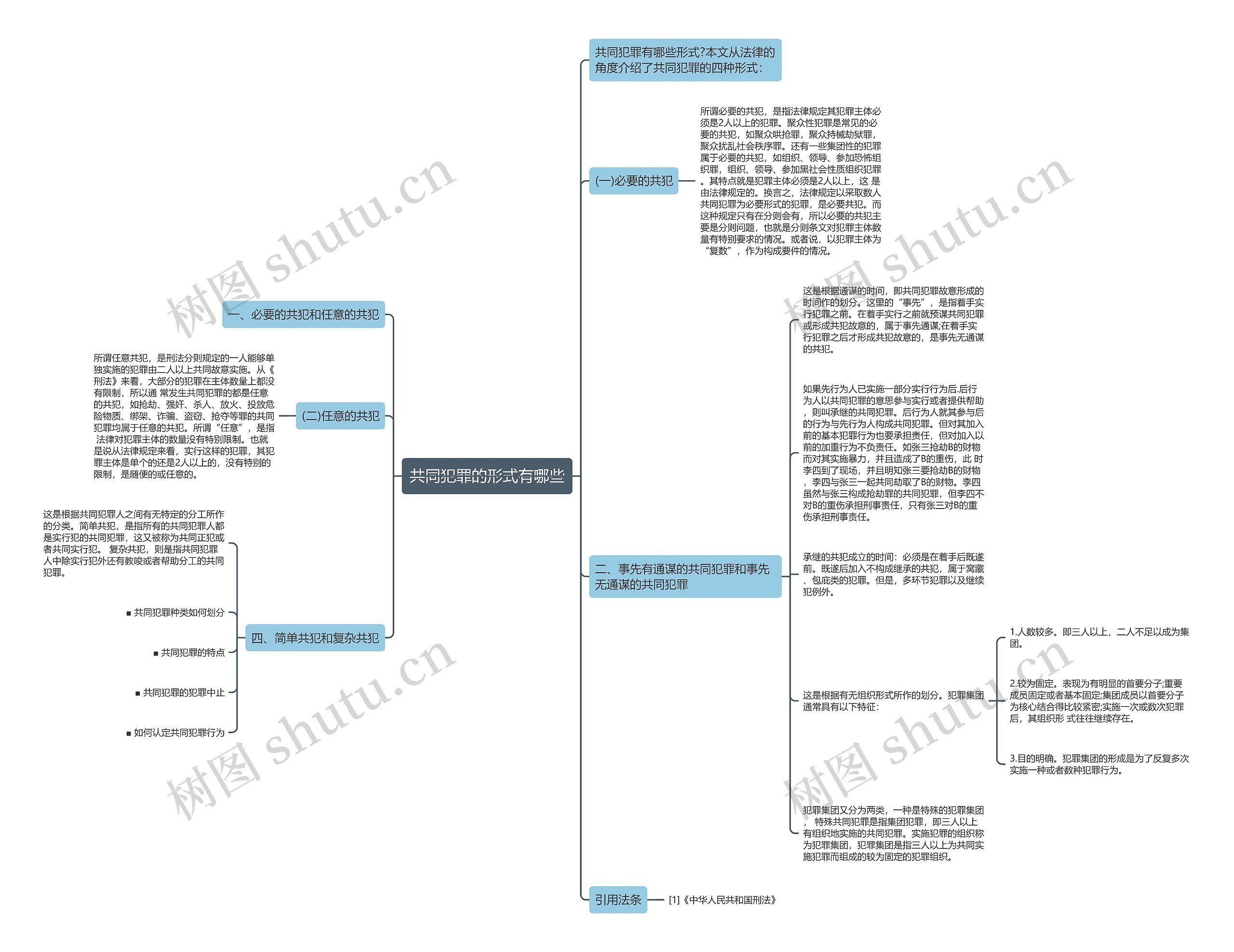 共同犯罪的形式有哪些思维导图