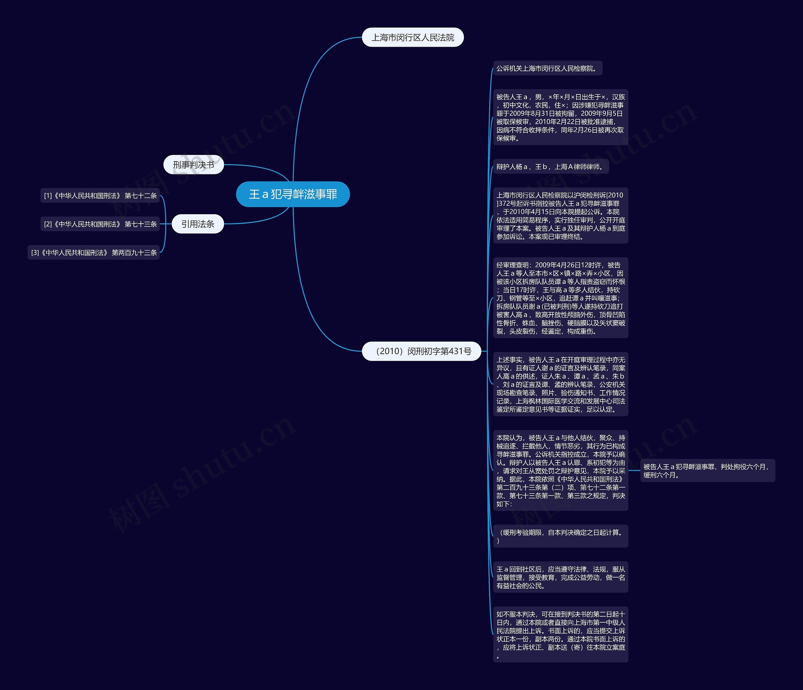 王ａ犯寻衅滋事罪思维导图