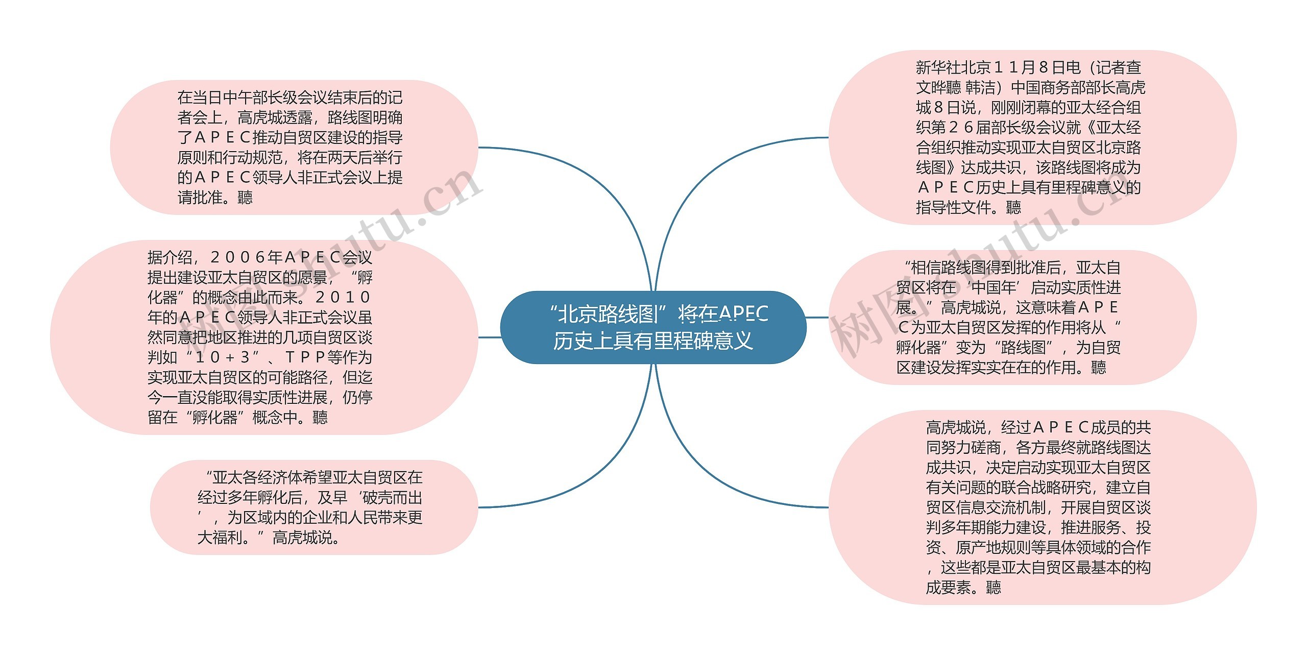 “北京路线图”将在APEC历史上具有里程碑意义思维导图