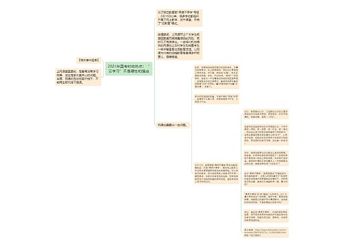 2021年国考时政热点：“云学习”不是硬性和强迫