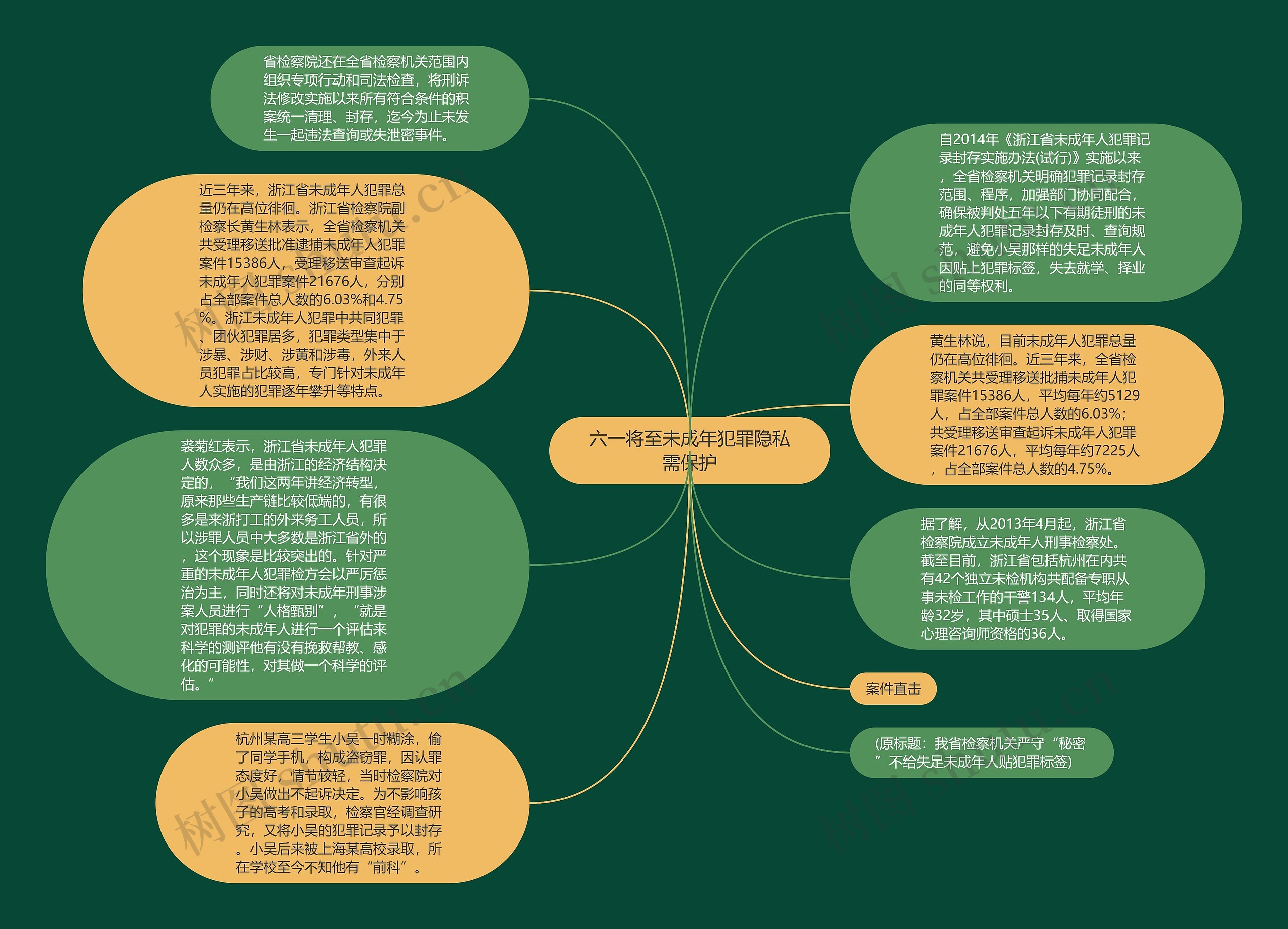 六一将至未成年犯罪隐私需保护思维导图