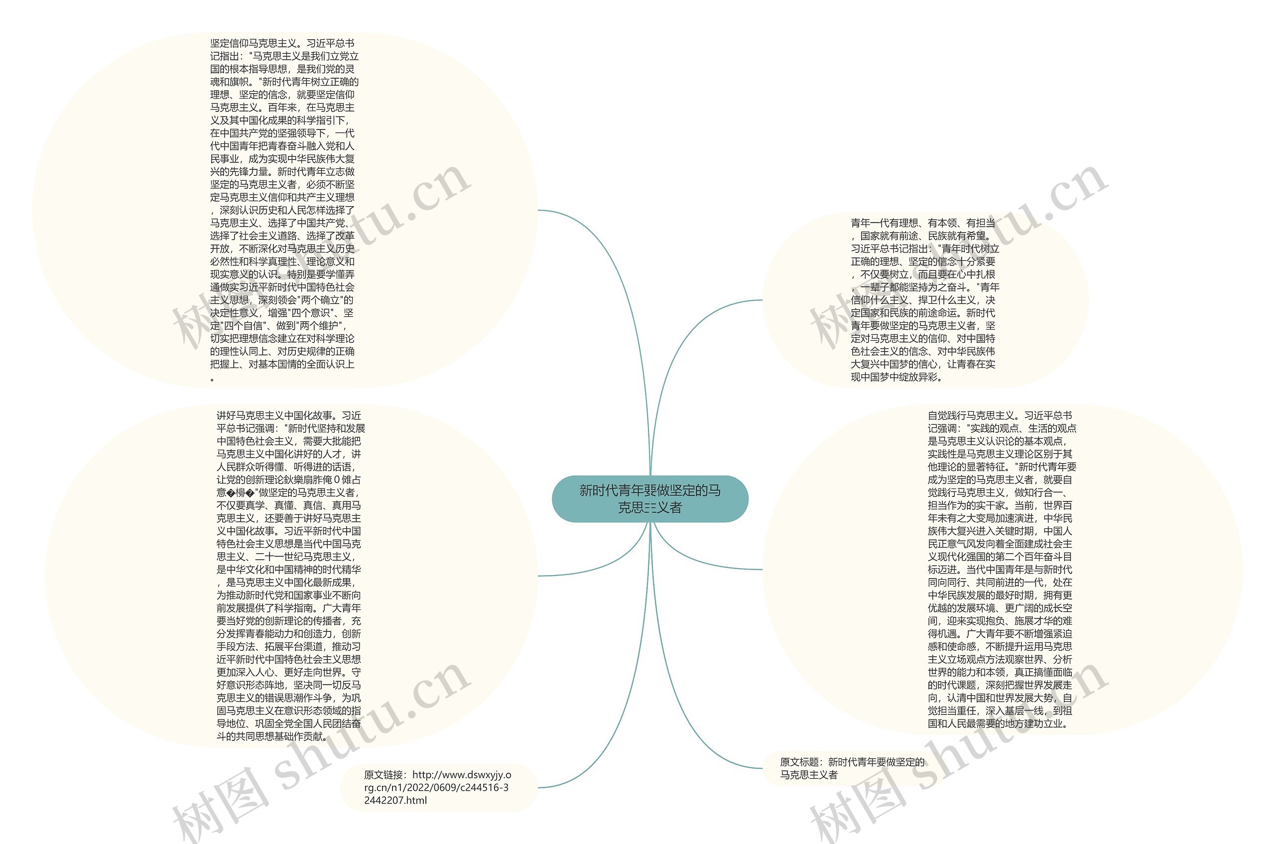 新时代青年要做坚定的马克思主义者思维导图