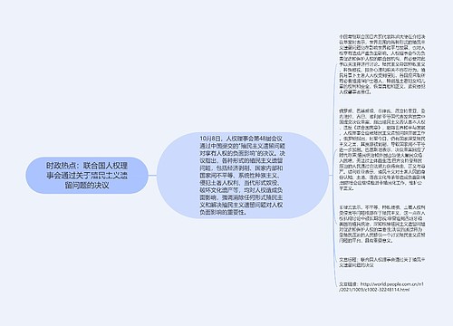 时政热点：联合国人权理事会通过关于殖民主义遗留问题的决议