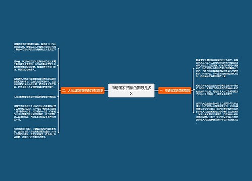 申请国家赔偿的期限是多久