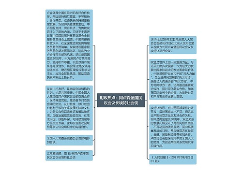 时政热点：同卢森堡国民议会议长埃特让会谈