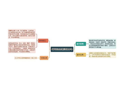 打死抢劫犯算犯法吗