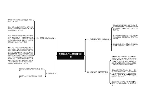 刑事案件尸检报告多久出来