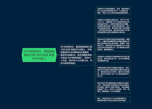 2018时政热点：泰国游船事故已致1死53失踪 乘客多为中国人