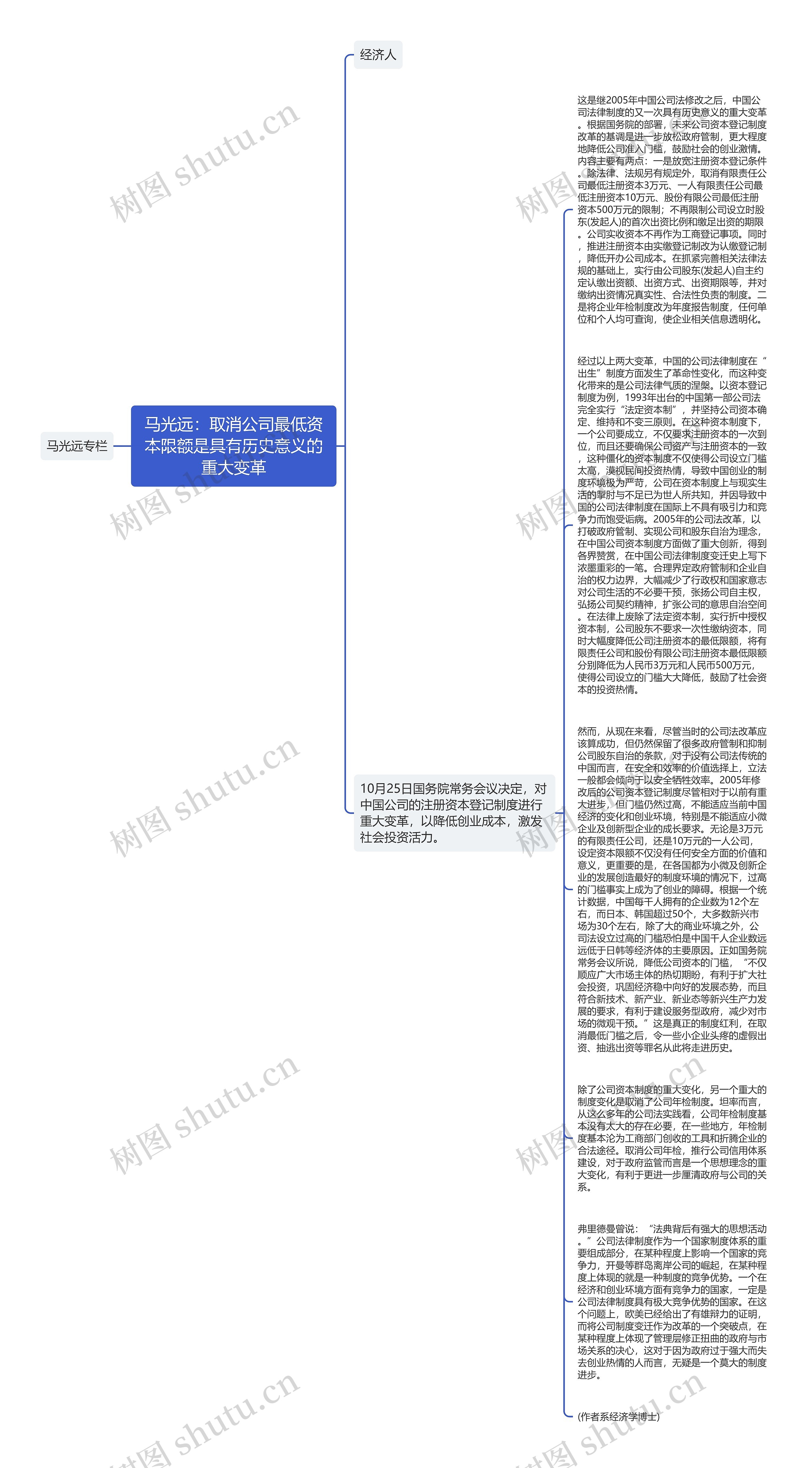 马光远：取消公司最低资本限额是具有历史意义的重大变革