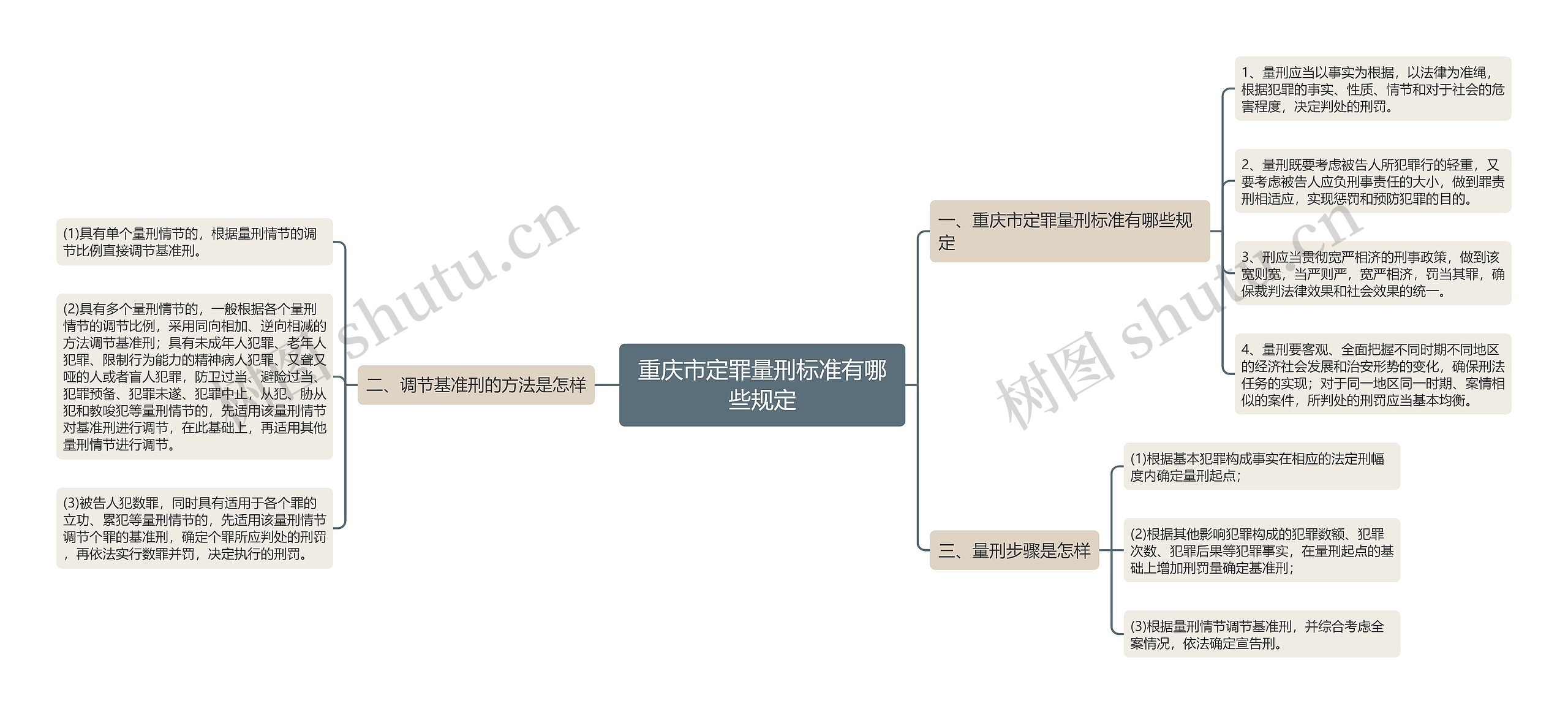 重庆市定罪量刑标准有哪些规定思维导图