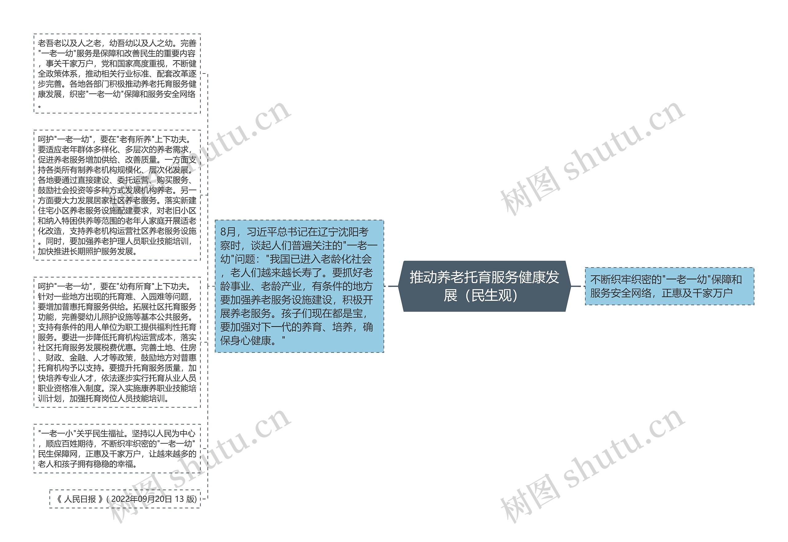 推动养老托育服务健康发展（民生观）思维导图