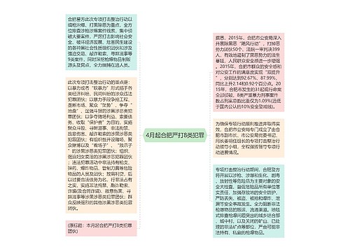 4月起合肥严打8类犯罪