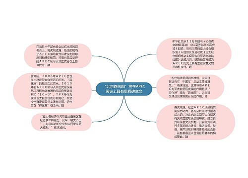 “北京路线图”将在APEC历史上具有里程碑意义